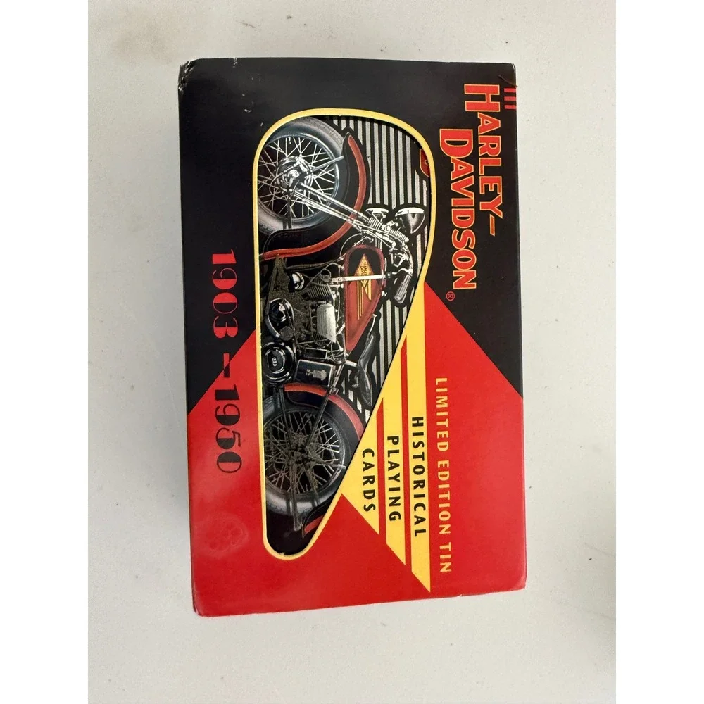 Harley-Davidson Historical Playing Cards Limited Edition Tin 1903-1950 2 Decks